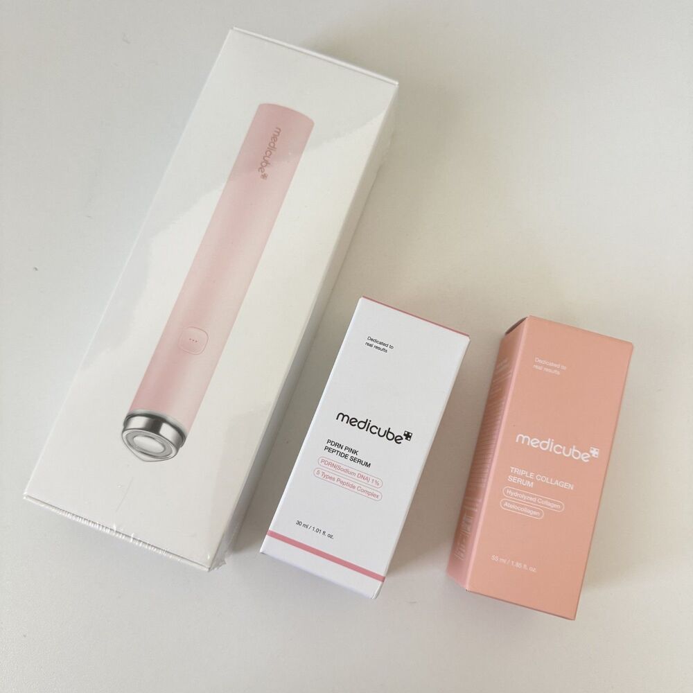 NIB New Medicube Booster Pro mini peptide collagen serum 3 piece bundle
